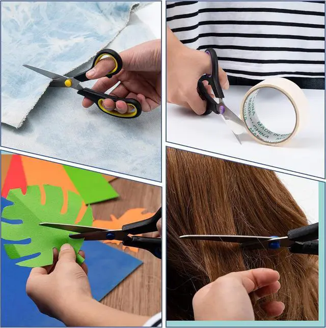 Alt view image 6 of 7 - 6PCS 8" Scissors,Sharp Stainless Steel All Purpose for Office School Crafts
