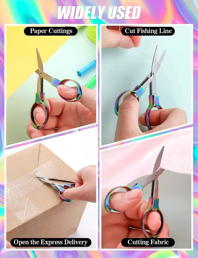 Alt view image 7 of 7 - 4Pcs Folding Scissors for Travel, Small Folding Badge Scissors for Nurses