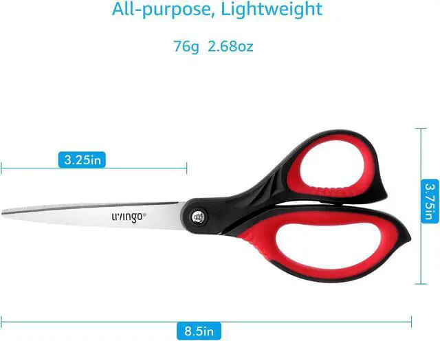 Alt view image 2 of 6 - LIVINGO 3 Pack 8.5" Sharp Scissors All Purpose for Cutting Fabric Paper