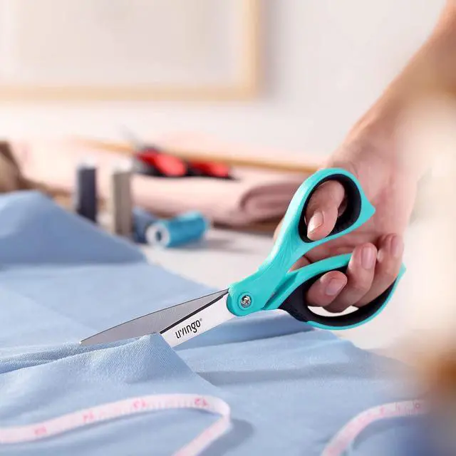 Alt view image 6 of 6 - LIVINGO 3 Pack 8.5" Sharp Scissors All Purpose for Cutting Fabric Paper