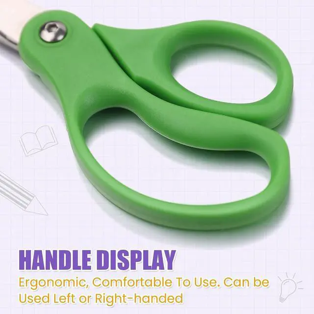 Alt view image 5 of 7 - BURVAGY 10 Pack 5" Kids Scissors Safety Children Small Scissors for School