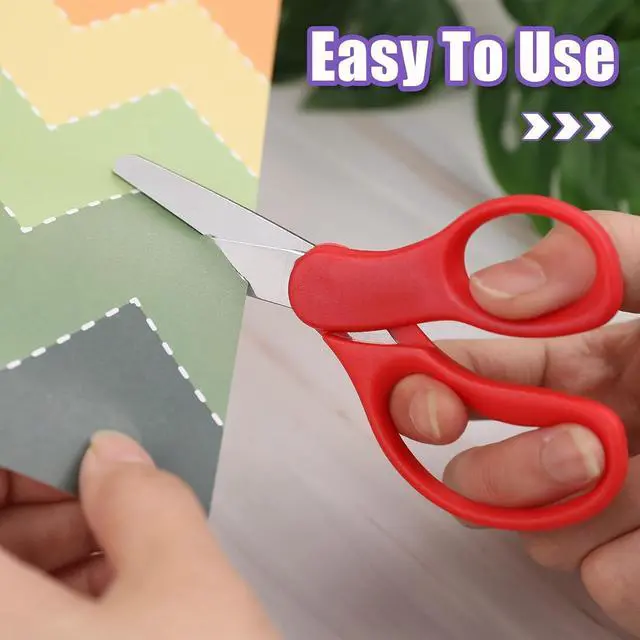 Alt view image 6 of 7 - BURVAGY 10 Pack 5" Kids Scissors Safety Children Small Scissors for School
