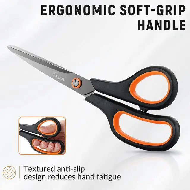 Alt view image 4 of 7 - VEESA Titanium Scissors Set of 3, Ultra Sharp Stainless Steel