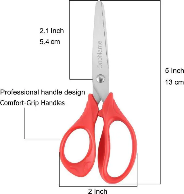 Alt view image 3 of 7 - OneName 5" Kids Scissors 12 Pack,Safety Blunt Tip Scissors, School Supplies