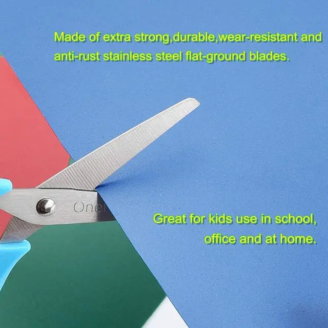 Alt view image 5 of 7 - OneName 5" Kids Scissors 12 Pack,Safety Blunt Tip Scissors, School Supplies