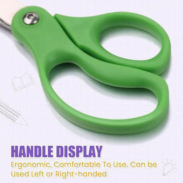 Alt view image 5 of 7 - BURVAGY 12 Pack 5" Kids Scissors Safety Children Small Scissors for School