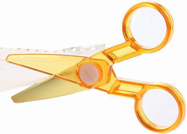 Alt view image 4 of 5 - All Plastic Safe Scissors, 6 Pcs Random Color 4.7 Inch Plastic Scissors No Harm to Hands for DIY Cutting Paper (12)