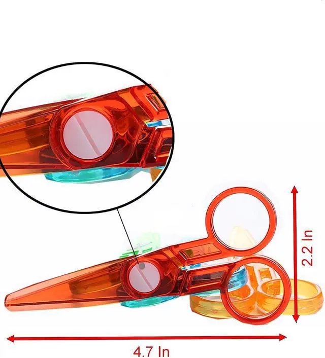 Alt view image 2 of 5 - All Plastic Safe Scissors, 6 Pcs Random Color 4.7 Inch Plastic Scissors No Harm to Hands for DIY Cutting Paper (12)