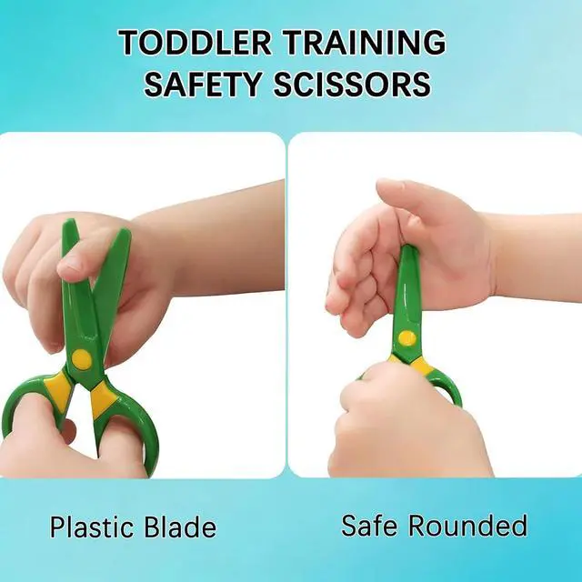 Alt view image 3 of 6 - Toddler Safety Scissors, 3-Pack with 60 Craft Paper Sheets for Kids