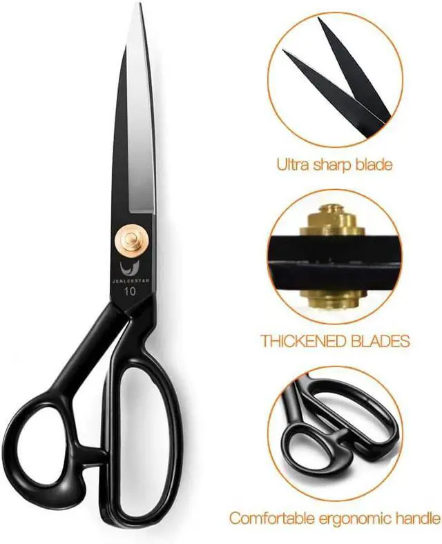 Alt view image 4 of 7 - Fabric Scissors 10 Inch, High Carbon Steel Tailor Shears