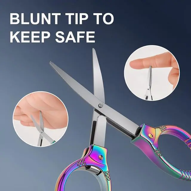 Alt view image 6 of 7 - NAHSHON 4 Pcs Folding Stainless Steel Portable Mini Travel Badge Scissors