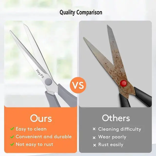 Alt view image 6 of 7 - 3 Pack 8.5" Stainless Steel Scissors All Purpose for Office School