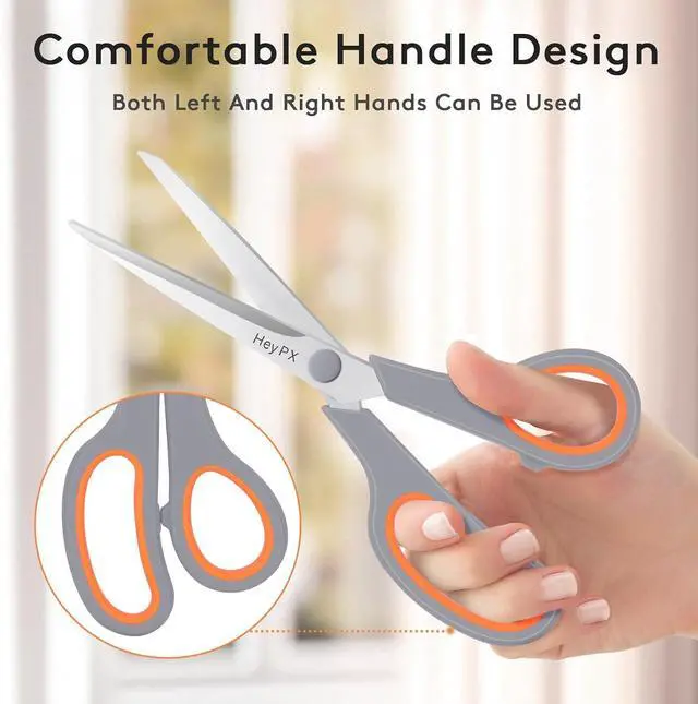 Alt view image 7 of 7 - 3 Pack 8.5" Stainless Steel Scissors All Purpose for Office School