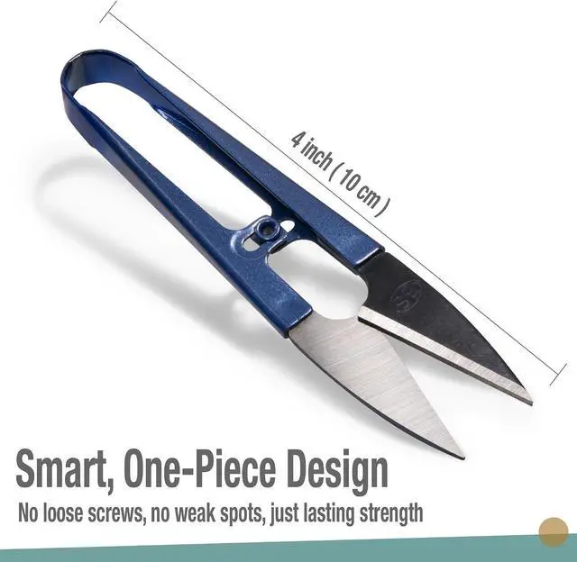 Alt view image 2 of 7 - Beaditive Sewing Scissors (3-Piece Set) High-Carbon Steel Thread, Yarn, Embroidery Clippers | Handheld Snippers for Arts, Crafts, and DIY Projects | Multipurpose Use Navy Blue