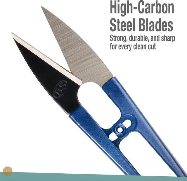 Alt view image 3 of 7 - Beaditive Sewing Scissors (3-Piece Set) High-Carbon Steel Thread, Yarn, Embroidery Clippers | Handheld Snippers for Arts, Crafts, and DIY Projects | Multipurpose Use Navy Blue