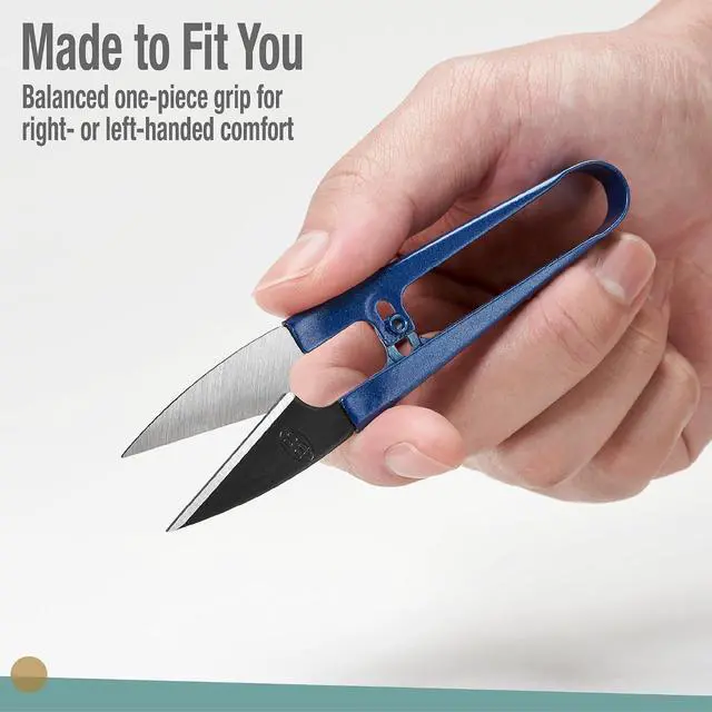 Alt view image 4 of 7 - Beaditive Sewing Scissors (3-Piece Set) High-Carbon Steel Thread, Yarn, Embroidery Clippers | Handheld Snippers for Arts, Crafts, and DIY Projects | Multipurpose Use Navy Blue