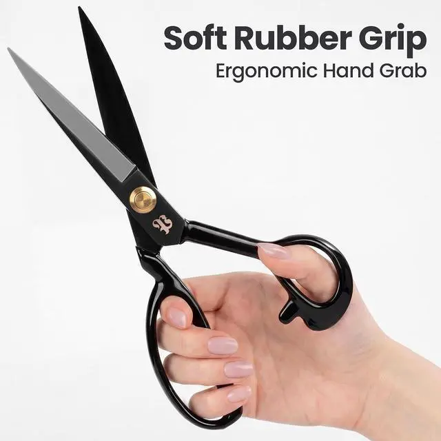 Alt view image 4 of 7 - Professional Tailor Scissors 9 Inch for Cutting Fabric Heavy Duty Scissors for Leather Cutting Industrial Sharp Sewing Shears for Home Office Artists Dressmakers