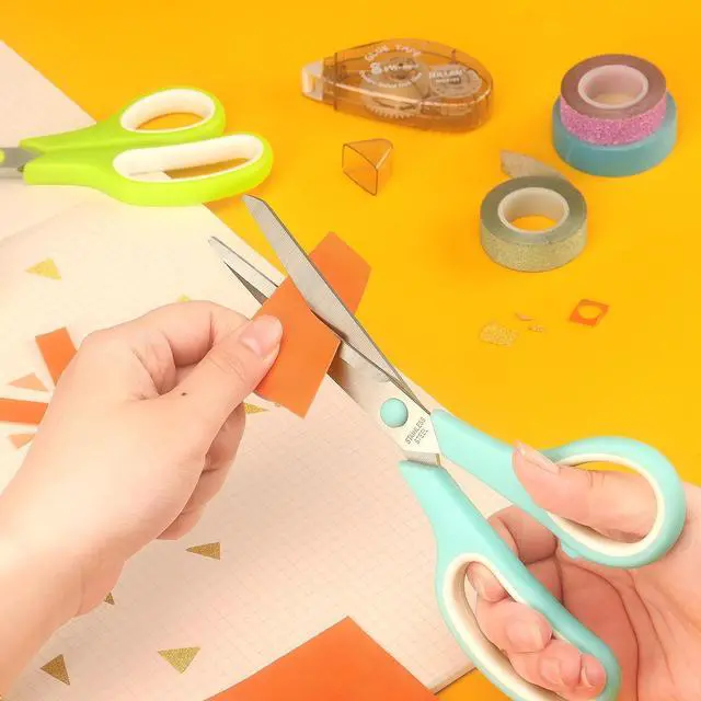 Alt view image 6 of 7 - LONGKEY 8.5" Pastel Scissors 3-Pack, Ultra Sharp Stainless Steel