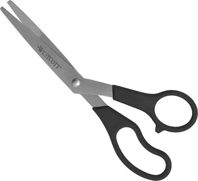 Alt view image 2 of 6 - Westcott® All-Purpose Value Stainless Steel Scissors, 8", Bent, Black