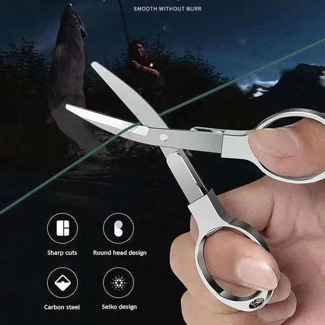 Alt view image 6 of 6 - YVAOG Folding Scissors, Safe Portable Safe Portable Travel Mini Scissors, Stainless Steel Retractable Small Scissors for Home Office, 2 Piece Set