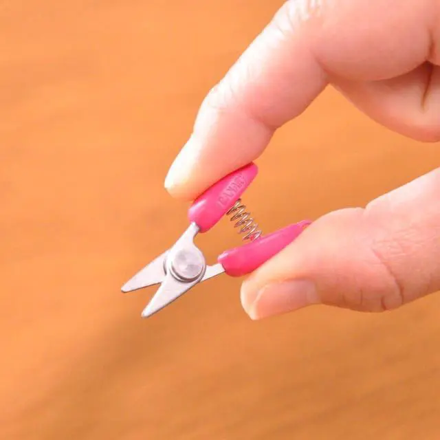 Alt view image 3 of 7 - CANARY Mini Travel Scissors 1.3" - TSA Approved Portable Tiny Scissors for Yarn, Sewing, Paper - Micro Keychain Snips with Safety Cap, Japanese Stainless Steel Blade, Made in Japan, Green