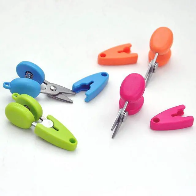 Alt view image 5 of 7 - CANARY Mini Travel Scissors 1.3" - TSA Approved Portable Tiny Scissors for Yarn, Sewing, Paper - Micro Keychain Snips with Safety Cap, Japanese Stainless Steel Blade, Made in Japan, Green