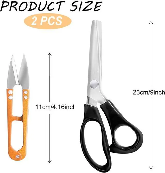 Alt view image 3 of 7 - HAALII Shears Comfort Grips Crafts Zig Zag Cut Sewing Scissors, Professional Handheld Dressmaking, Pinking Shears, Zig Zag Craft Scissors Decorative Edge, Pinking Shears for Fabric Cutting