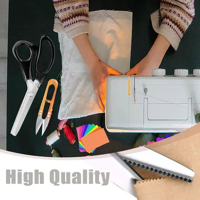 Alt view image 4 of 7 - HAALII Shears Comfort Grips Crafts Zig Zag Cut Sewing Scissors, Professional Handheld Dressmaking, Pinking Shears, Zig Zag Craft Scissors Decorative Edge, Pinking Shears for Fabric Cutting