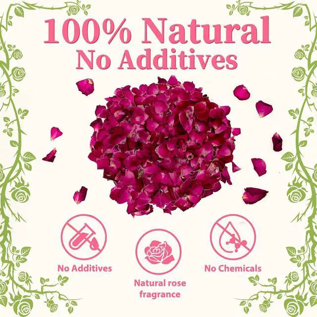 Alt view image 7 of 7 - 5oz Dried Rose Petals Red Rose Petals for Bath, Soap, Candle Making