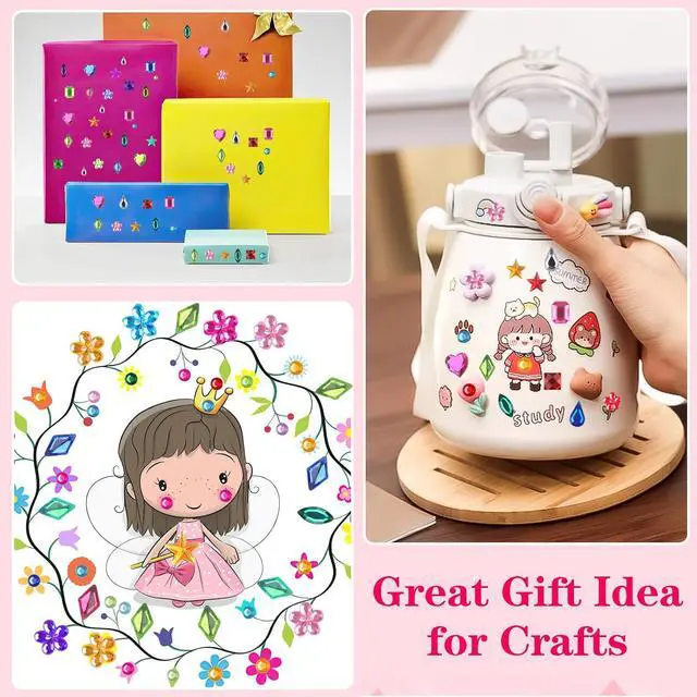 Alt view image 6 of 7 - 407pcs Gem Stickers, Self Adhesive Rhinestones, Stick on Jewel for Crafts