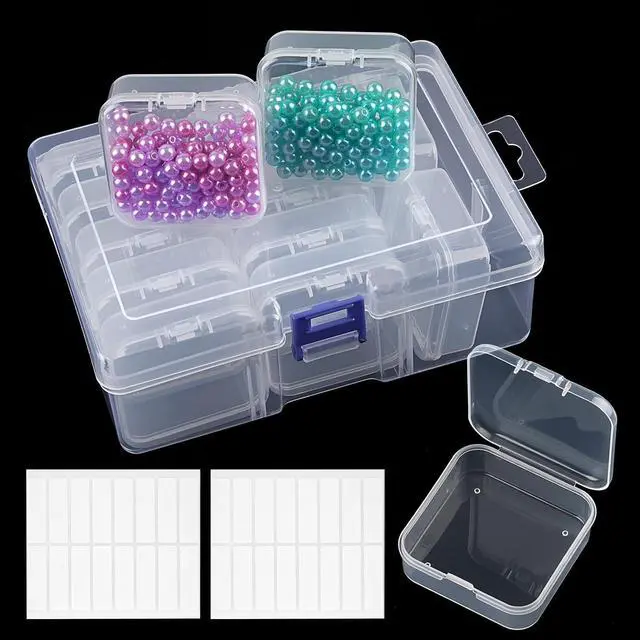 Alt view image 2 of 7 - Bead Organizer and Storage, 15 Pcs Clear Bead Storage Containers Box