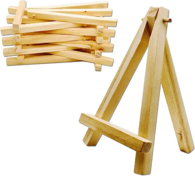 Main image of XYSMZM 10 Pcs 5 Inch Mini Wood Display Easel for Displaying Small Canvases, Photos