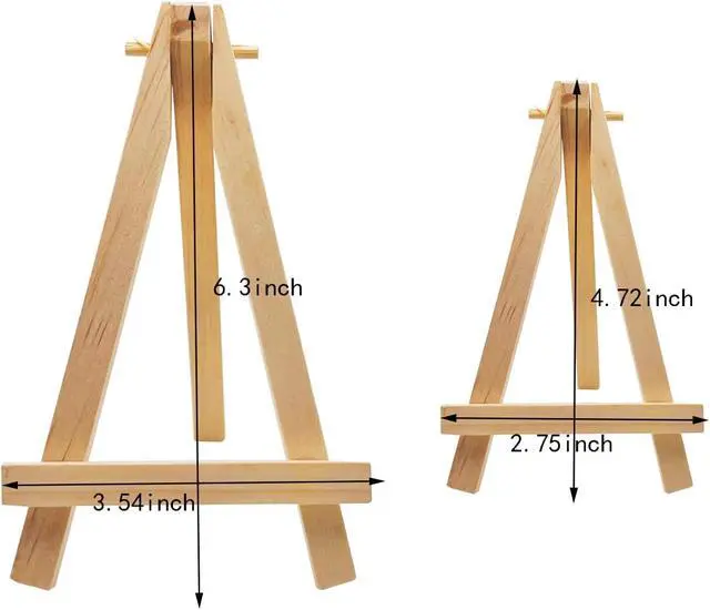 Alt view image 2 of 6 - XYSMZM 10 Pcs 5 Inch Mini Wood Display Easel for Displaying Small Canvases, Photos