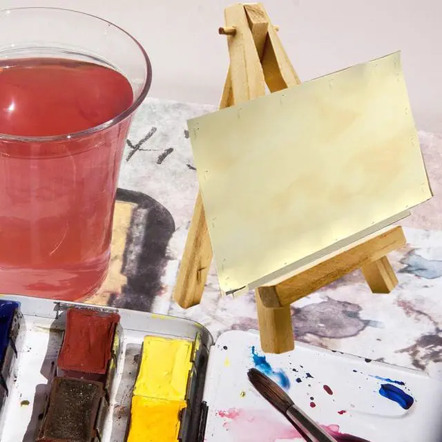 Alt view image 3 of 6 - XYSMZM 10 Pcs 5 Inch Mini Wood Display Easel for Displaying Small Canvases, Photos
