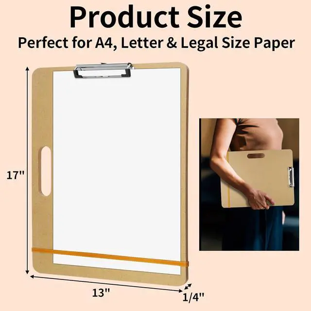 Alt view image 2 of 7 - 13" x 17" Art Drawing Board with Clip, Watercolor Painting Sketch Pad
