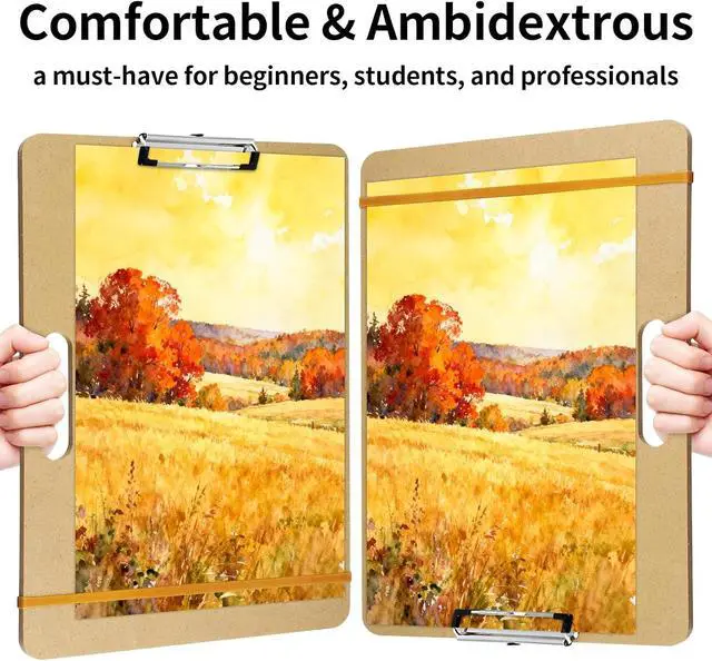 Alt view image 5 of 7 - 13" x 17" Art Drawing Board with Clip, Watercolor Painting Sketch Pad