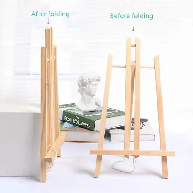 Alt view image 4 of 7 - 2PCS 17 Inch Desktop Easel, Party Easel, Wooden Easel - Versatile Tabletop Art Display Stand for Creative Projects and Events