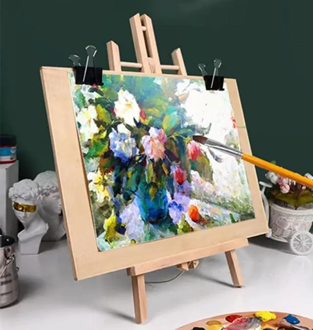 Alt view image 5 of 7 - 2PCS 17 Inch Desktop Easel, Party Easel, Wooden Easel - Versatile Tabletop Art Display Stand for Creative Projects and Events