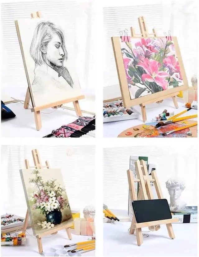 Alt view image 7 of 7 - 2PCS 17 Inch Desktop Easel, Party Easel, Wooden Easel - Versatile Tabletop Art Display Stand for Creative Projects and Events