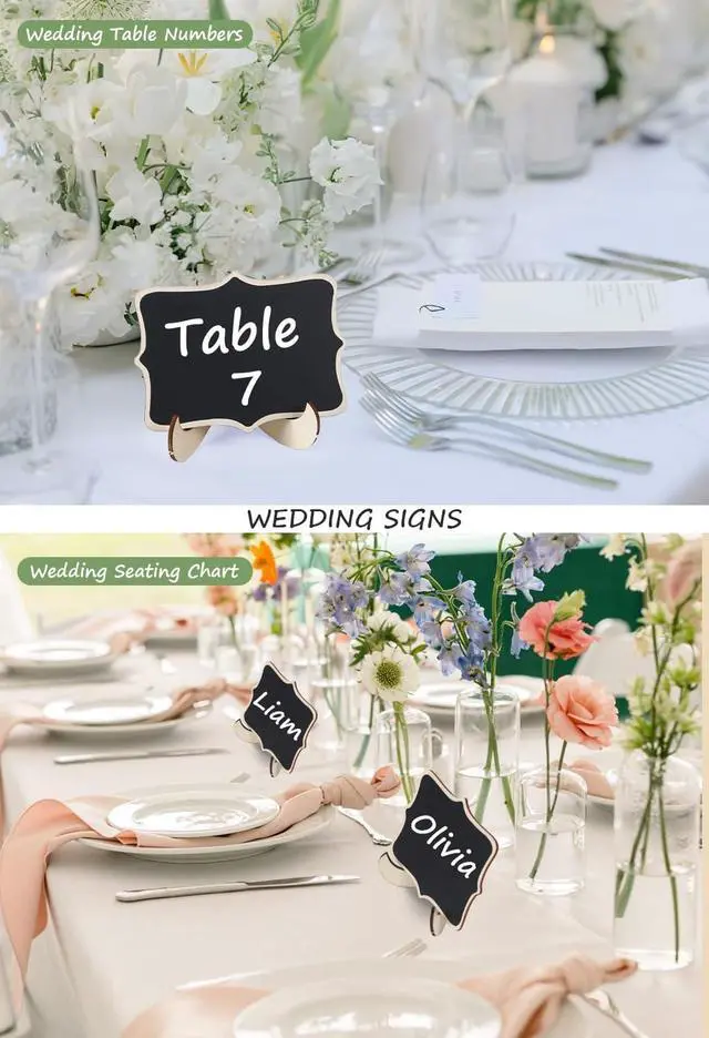 Alt view image 4 of 7 - 18PCS Mini Chalkboard Signs with Easel Stand/Food Labels for Party Buffet