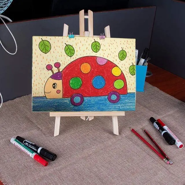 Alt view image 4 of 6 - 12 inch Tabletop Display Artist Easel Stand, Art Craft Painting Easel, Wooden Easel Apply to Kids Artist Adults Students Classroom Etc.