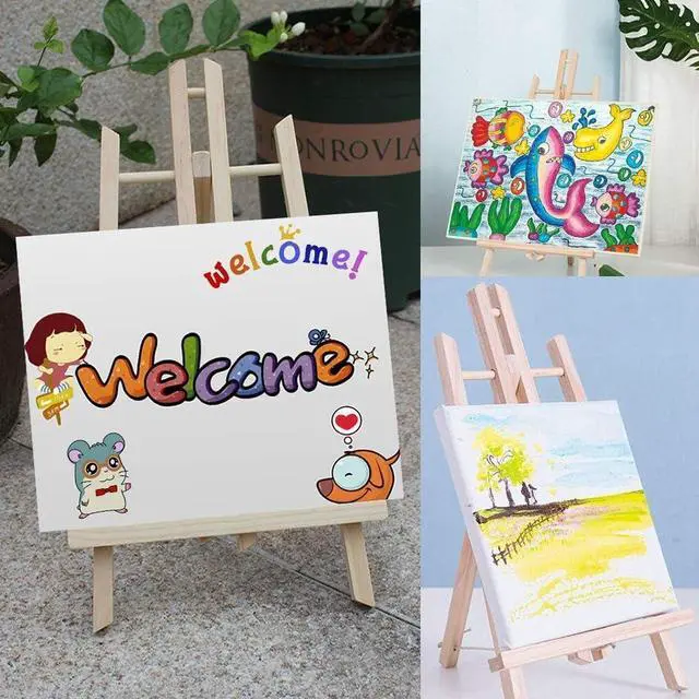 Alt view image 6 of 6 - 12 inch Tabletop Display Artist Easel Stand, Art Craft Painting Easel, Wooden Easel Apply to Kids Artist Adults Students Classroom Etc.