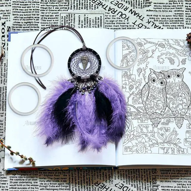 Alt view image 6 of 7 - AUEAR, 30 Pack 2 Inch Plastic Dream Catcher Ring Macrame Wreath Floral Hoops Circle Hook for DIY Crafts