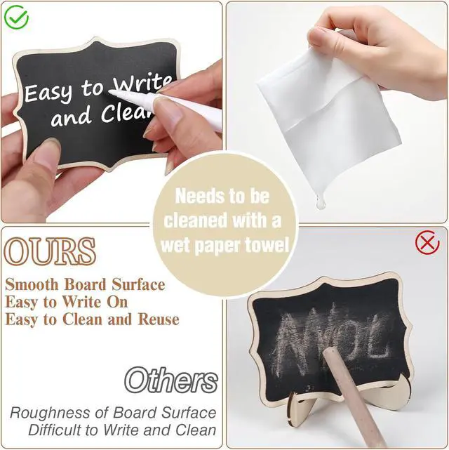 Alt view image 7 of 7 - 18PCS Mini Chalkboard Signs with Easel Stand/Food Labels for Party Buffet