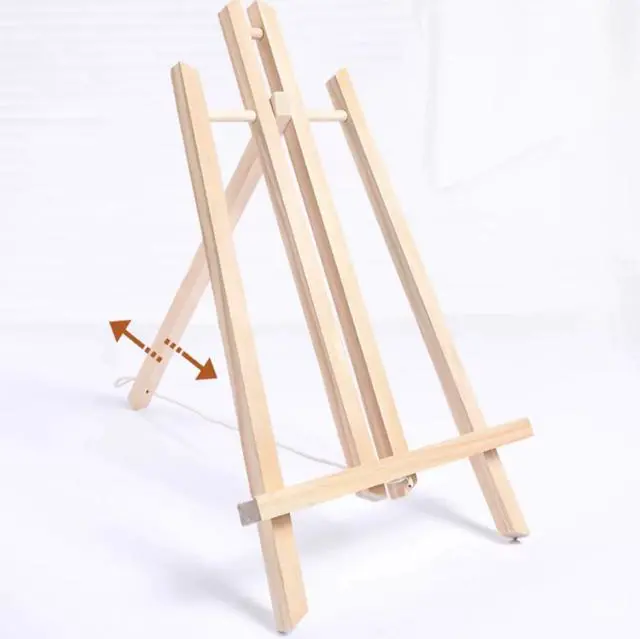 Alt view image 6 of 7 - 2PCS 12 Inch Wood Tabletop Easel -Easel Stand for Painting, Perfect for Parties, Art Projects, and Creative Displays.