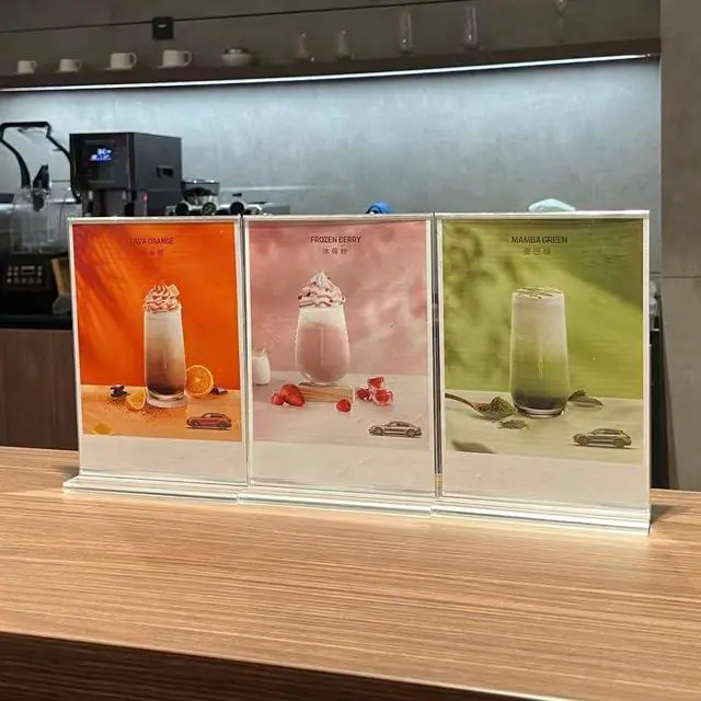 Alt view image 4 of 6 - newnewshow 8.5x11 Acrylic Sign Holder 3 Pack Vertical Double-Sided Display (Optional 8.5x11 8.5x5.5 5x7 Horizontal and Vertical)