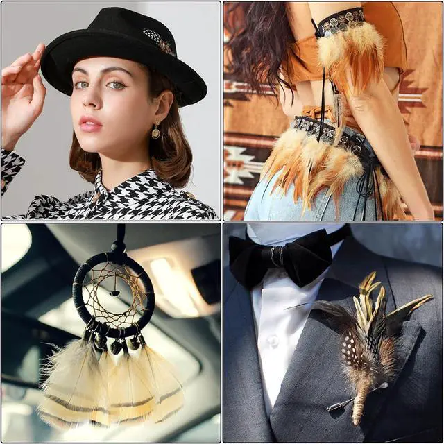 Alt view image 5 of 7 - 200pcs 10 Style Natural Feathers Assorted Mixed Feathers for Dream Catcher Crafts Decoration (10 Styles - 200 Pcs)
