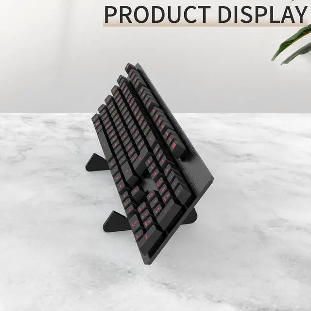 Alt view image 5 of 7 - Black Keyboard Stands 1-Tier, Mechanical Keyboard Acrylic Display Stand, Holder Stand for Gaming Keyboards