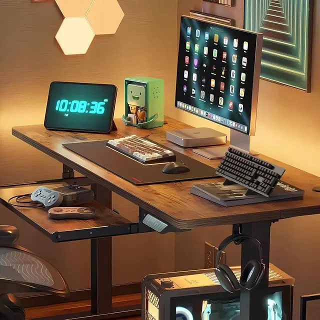 Alt view image 6 of 7 - Black Keyboard Stands 1-Tier, Mechanical Keyboard Acrylic Display Stand, Holder Stand for Gaming Keyboards