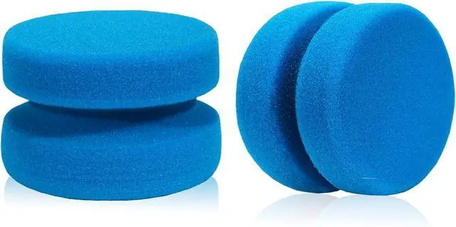 Main image of WAFJAMF 2PCS 3.1 Inch Round Paint Sponge Applicator Double-Side Art Blue
